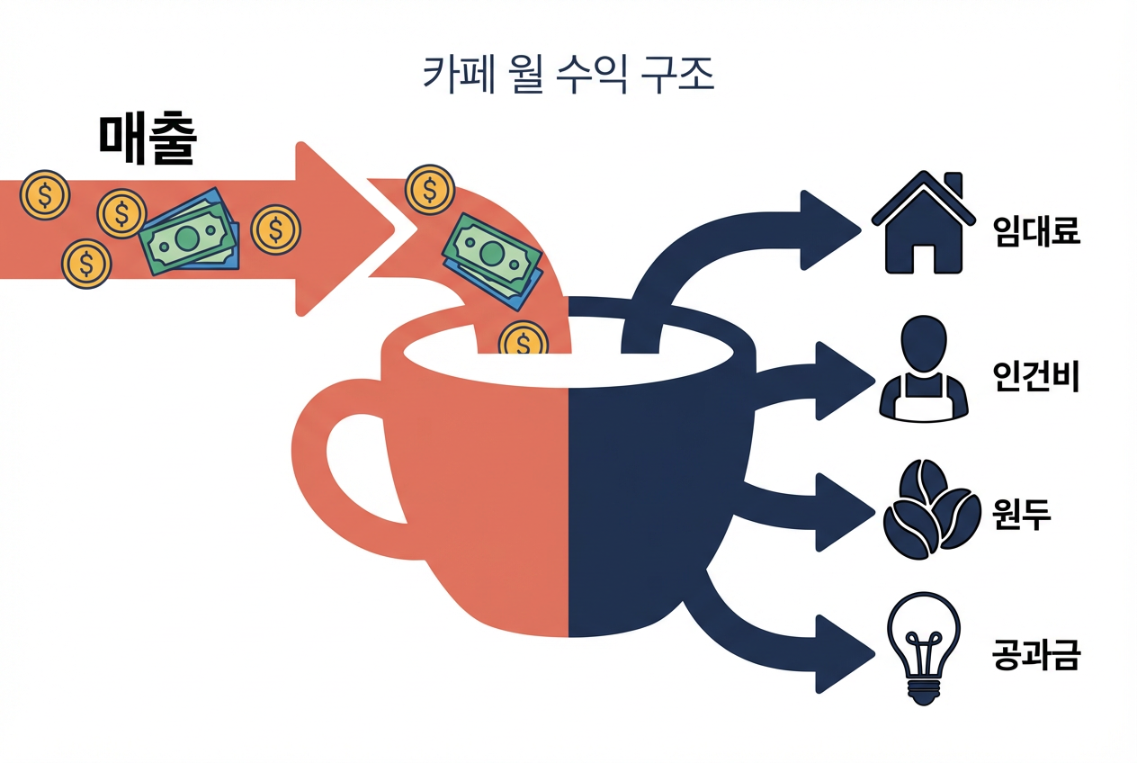 카페 월 수익 구조 분석