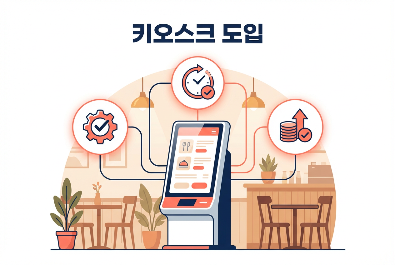 키오스크 도입 효과 통계 인포그래픽