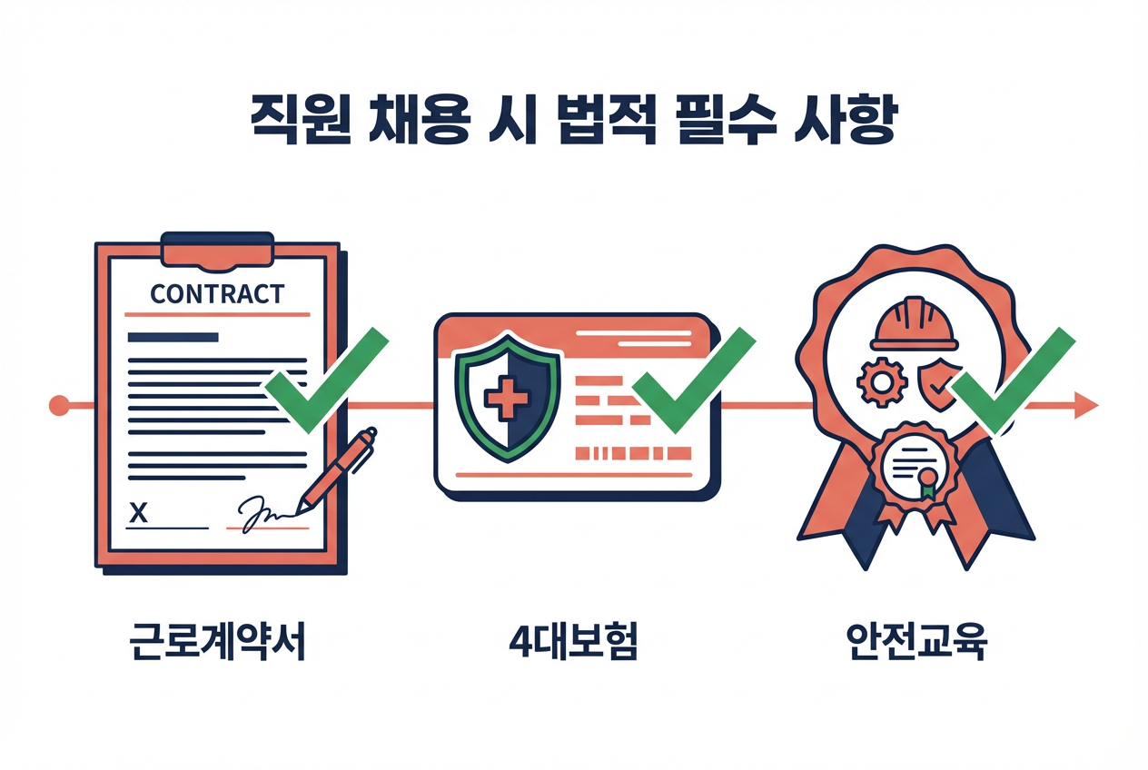 직원 채용 시 법적 필수 사항 3가지