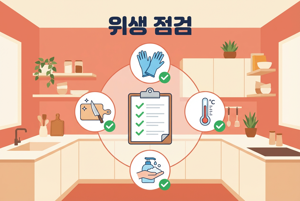 매장 위생 자가 점검 7가지 항목