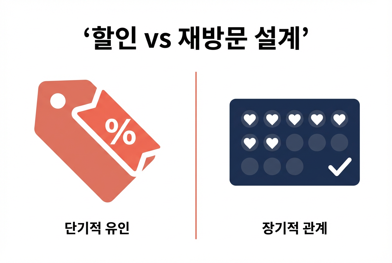 오픈 이벤트 전략 비교 — 할인 vs 재방문 설계